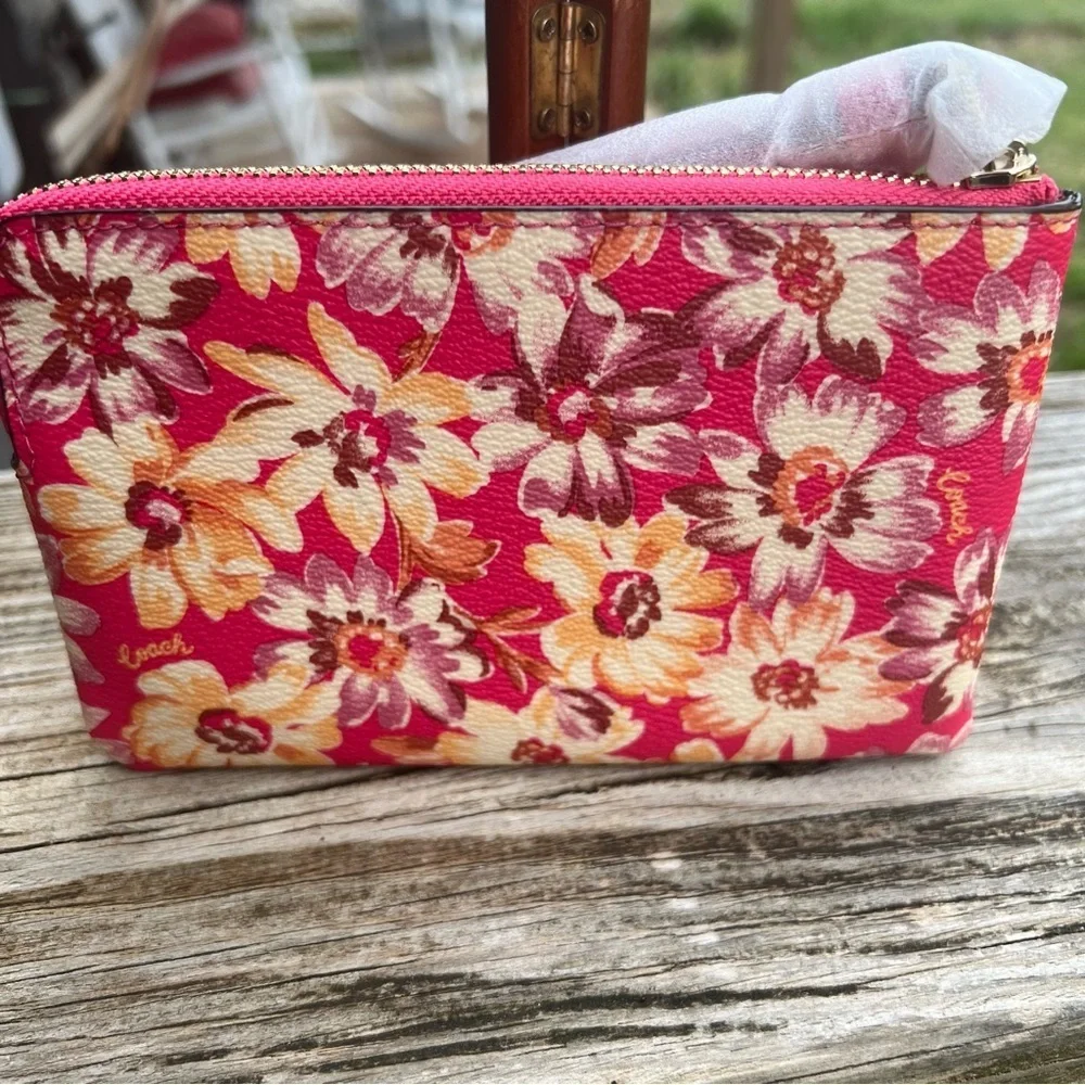 Coach Floral Print wristlet